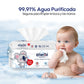 Paquetes de Toallitas húmedas para bebés 99,91% de agua